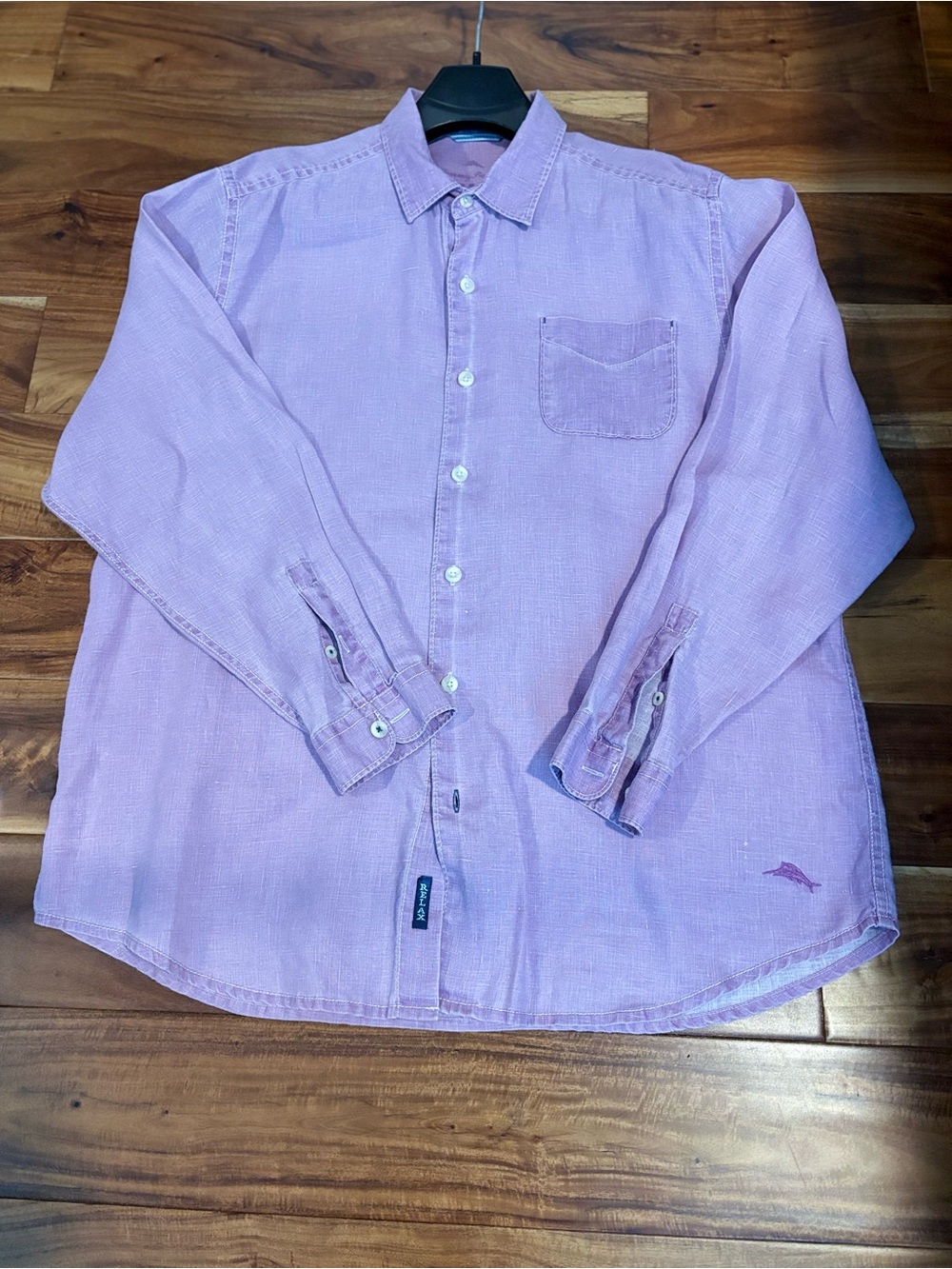 Tommy Bahama Lavender-Pink Casual Button-Down Shirt